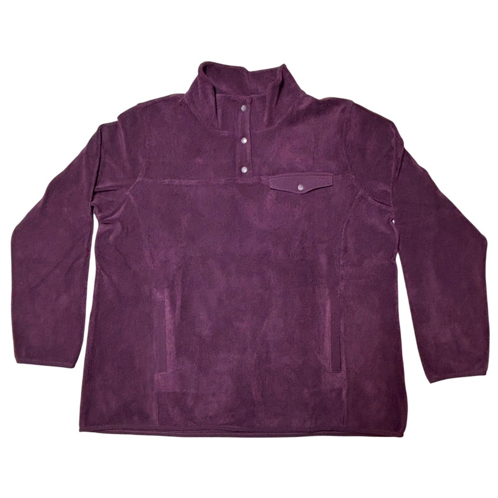 NWT 32 Degrees Women's‎ Purple Fleece Snap Neck Pullover Sweatshirt Size XL